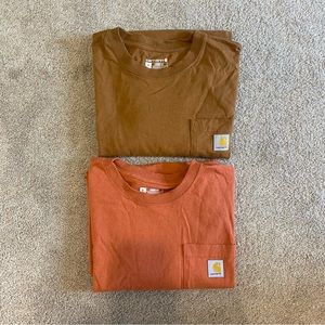Two carhartt loose fit t shirts